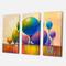 Designart - Colourful Ornamental Trees VIII - Modern Canvas Wall Art Print